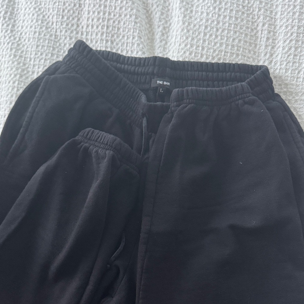 The Bar Black Drawstring Cinched Sweatpant - Picture 2 of 2